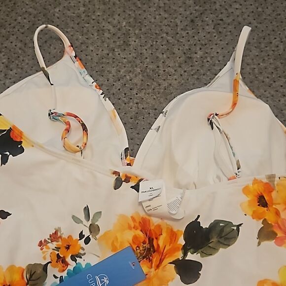 NWT Cupshe floral print  piece bathing suit size XL - Picture 4 of 6